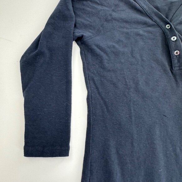 James Perse Standard Blue V-Neck Henley Dress Size 3 - Picture 5 of 9